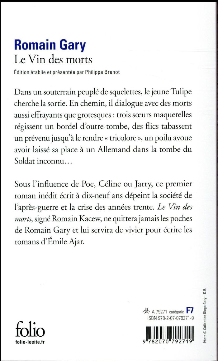 Quatrième de couverture de « Le vin des morts »