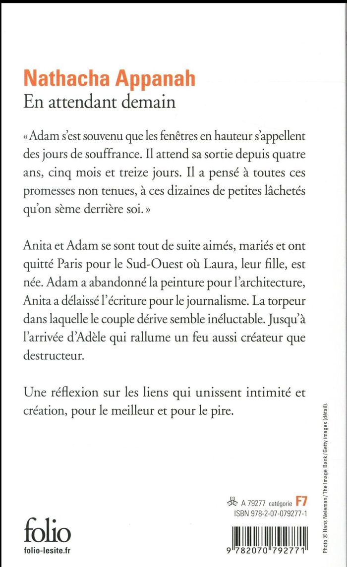 Quatrième de couverture de « En attendant demain »