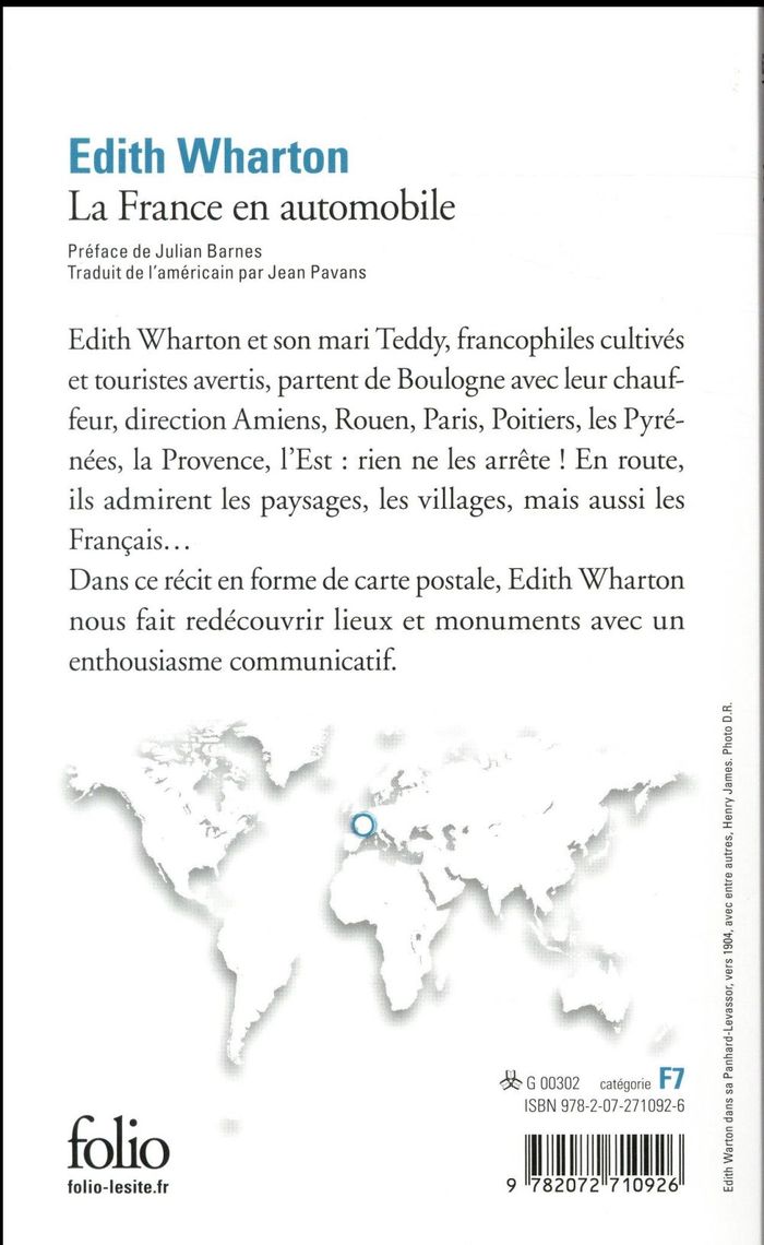 Quatrième de couverture de « La France en automobile »
