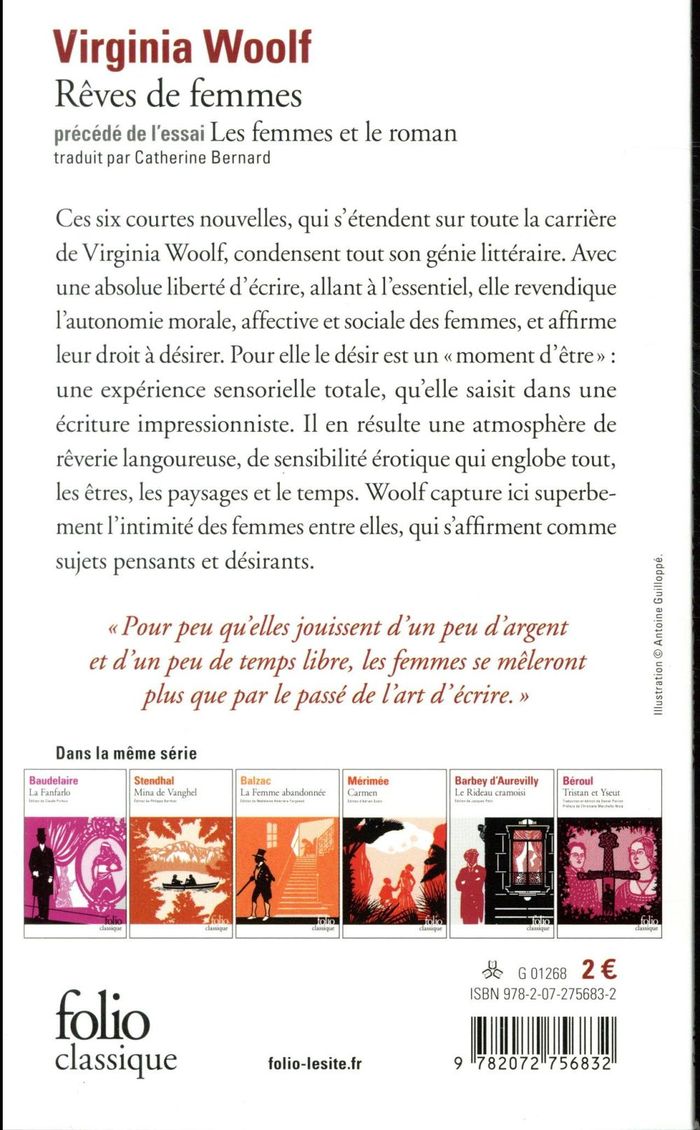 Quatrième de couverture de « Rêves de femmes : six nouvelles »