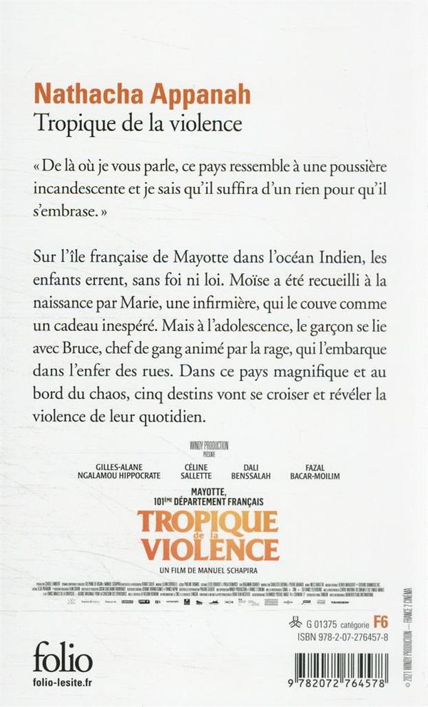 Quatrième de couverture de « Tropique de la violence »