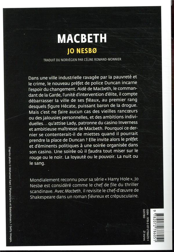 Quatrième de couverture de « Macbeth »