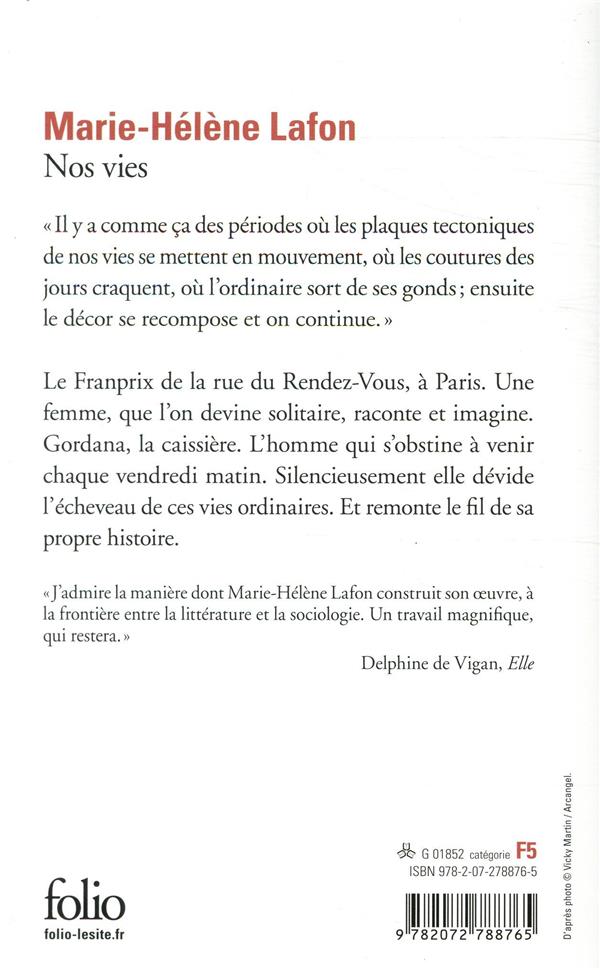 Quatrième de couverture de « Nos vies »