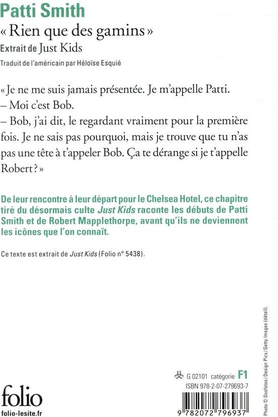 Quatrième de couverture de « "Rien que des gamins" »