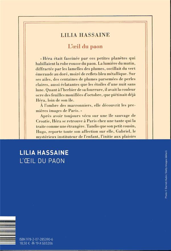 Quatrième de couverture de « L'oeil du paon : roman »