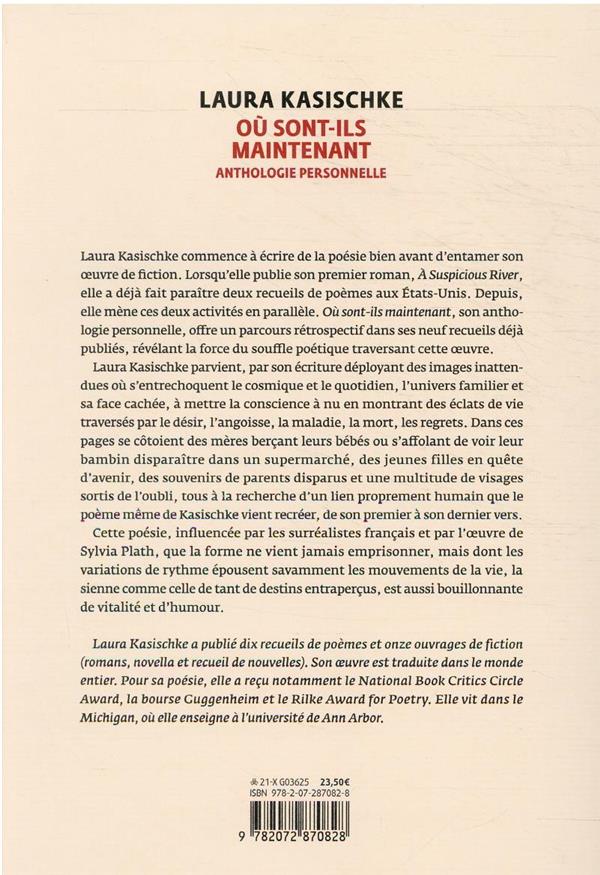 Quatrième de couverture de « Où sont-ils maintenant : anthologie personnelle »