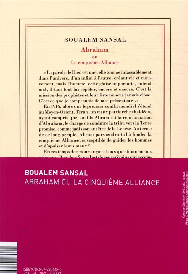 Quatrième de couverture de « Abraham ou La cinquième alliance : roman »