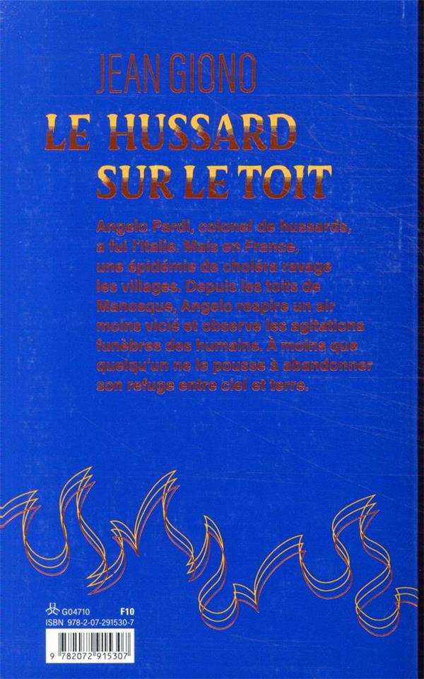 Quatrième de couverture de « Le hussard sur le toit »