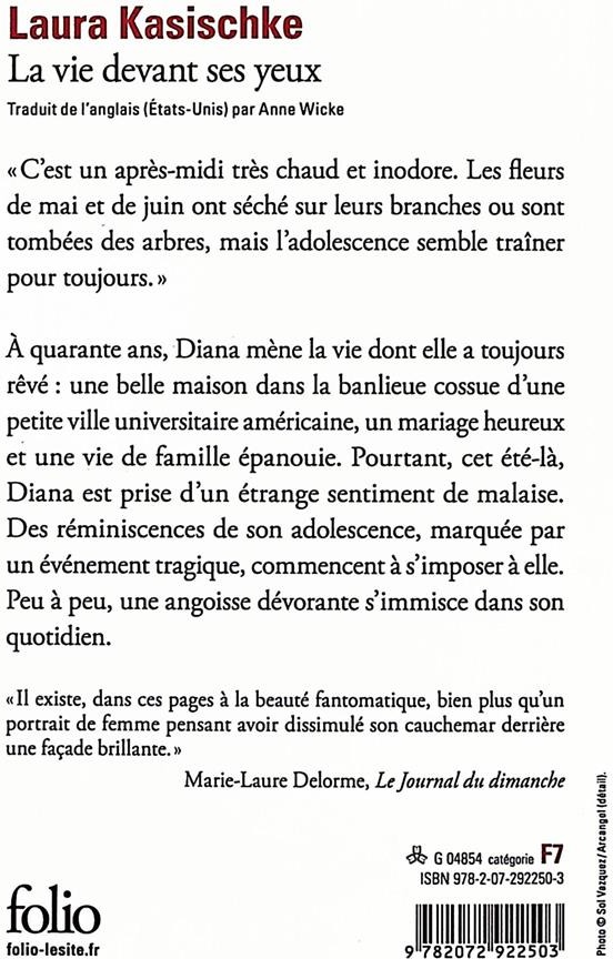Quatrième de couverture de « La vie devant ses yeux »