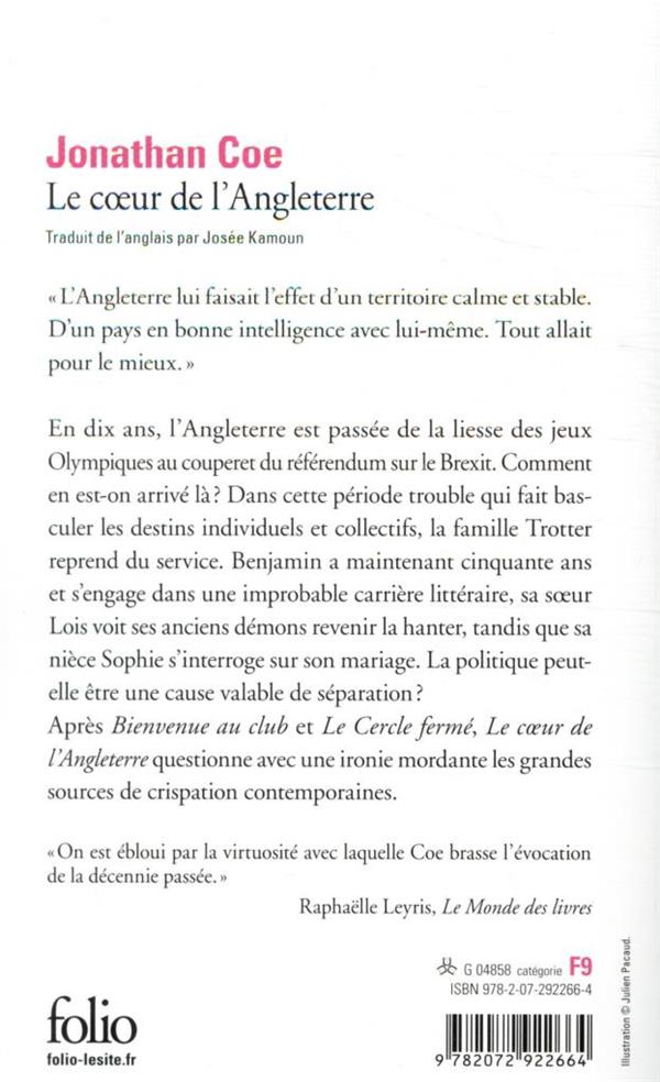 Quatrième de couverture de « LE COEUR DE L'ANGLETERRE »