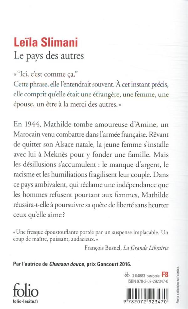 Quatrième de couverture de « LE PAYS DES AUTRES - T01 - LE PAYS DES AUTRES »