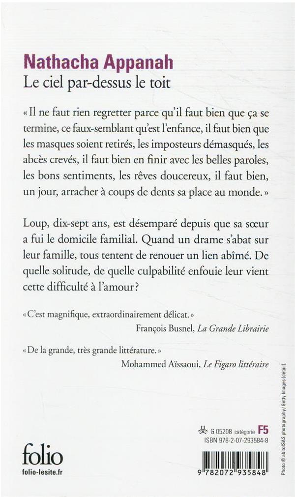 Quatrième de couverture de « Le ciel par-dessus le toit »
