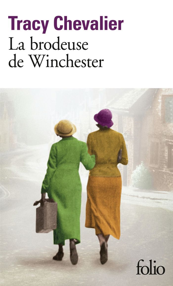 Couverture du livre « La brodeuse de Winchester » de Tracy Chevalier, librairie Les Contes Infusés à Corte