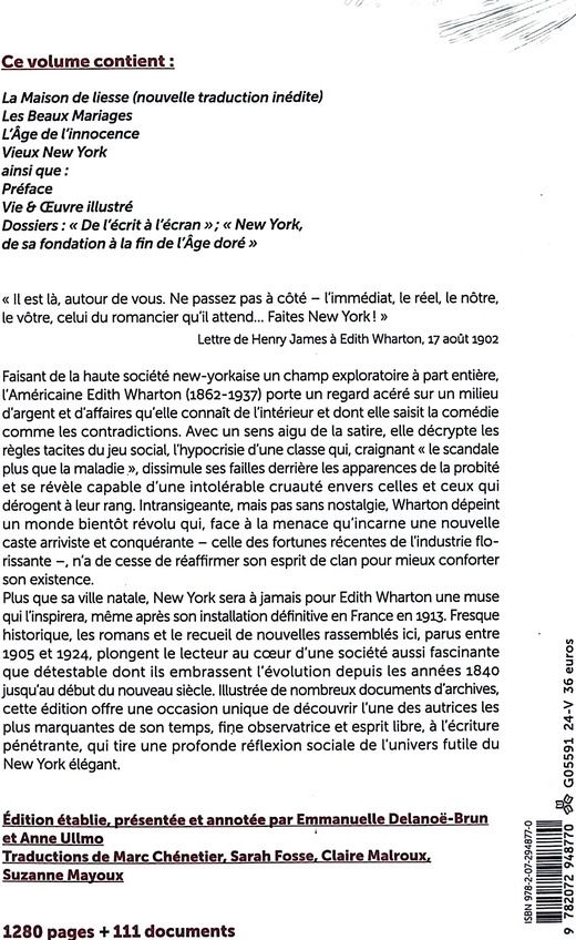 Quatrième de couverture de « Chroniques de New York : romans, nouvelles »
