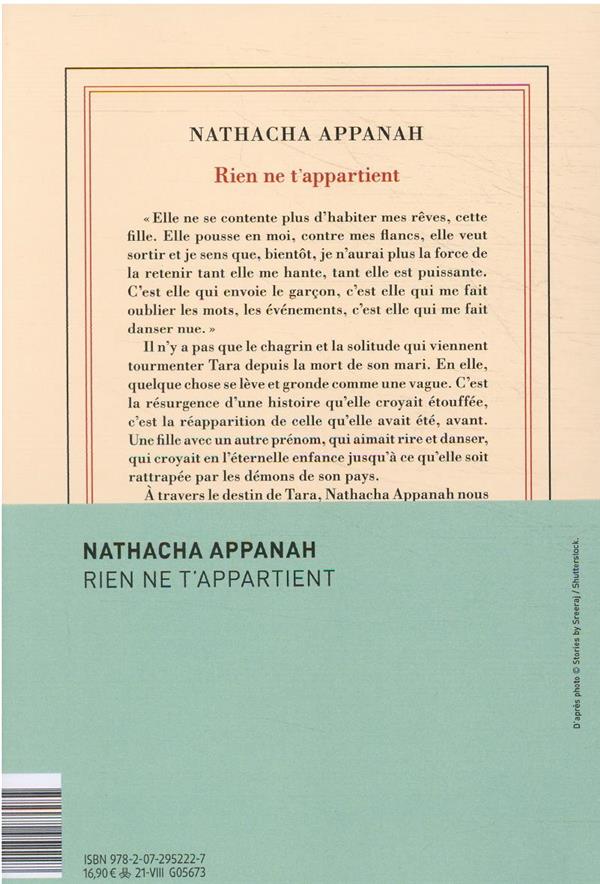 Quatrième de couverture de « Rien ne t'appartient : roman »