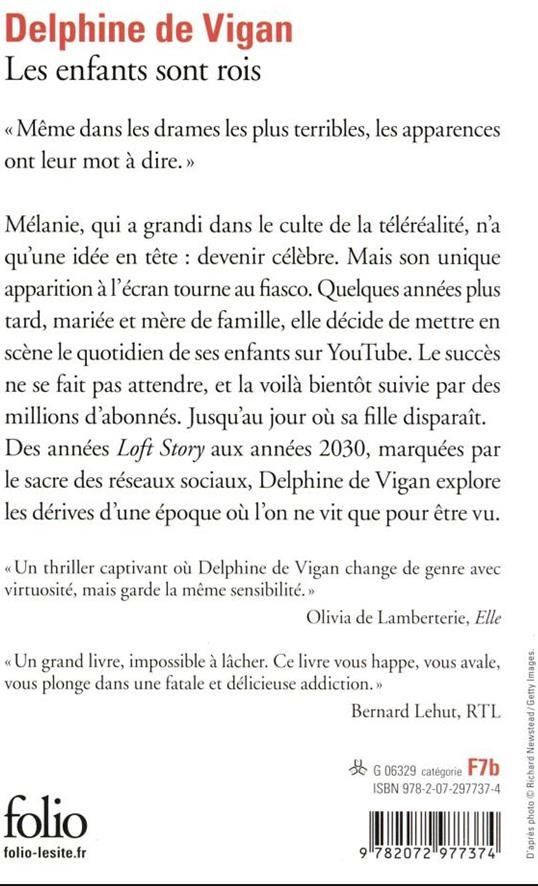 Quatrième de couverture de « LES ENFANTS SONT ROIS »