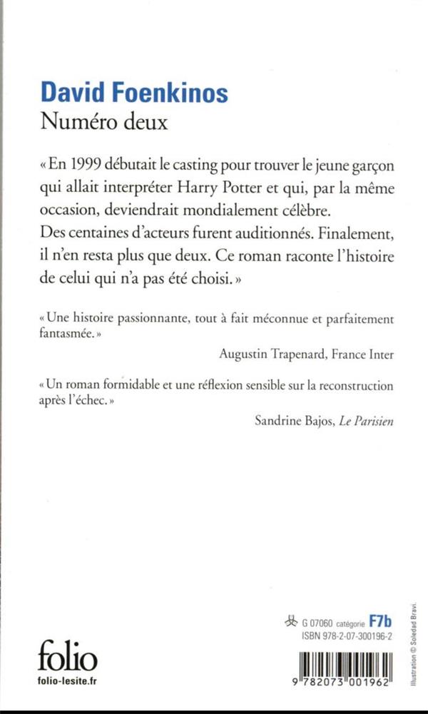Quatrième de couverture de « NUMERO DEUX »