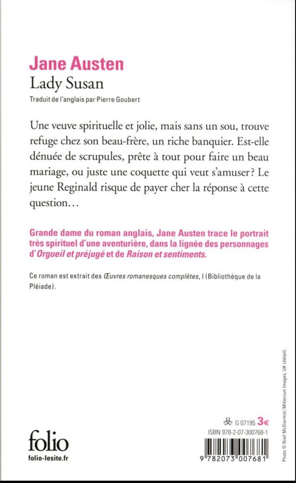 Quatrième de couverture de « LADY SUSAN »