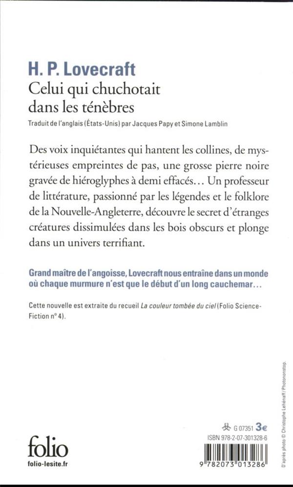 Quatrième de couverture de « CELUI QUI CHUCHOTAIT DANS LES TENEBRES »