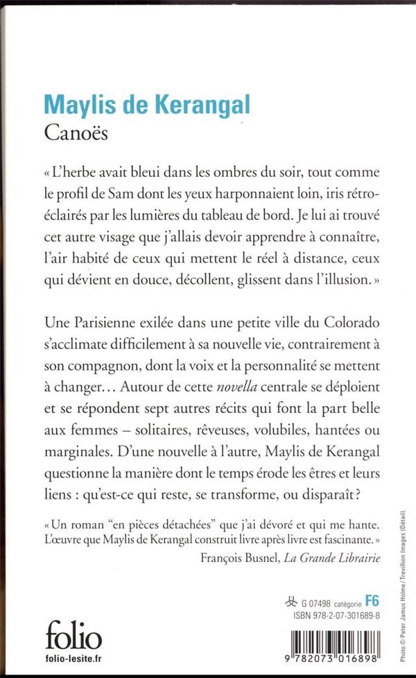 Quatrième de couverture de « Canoës »
