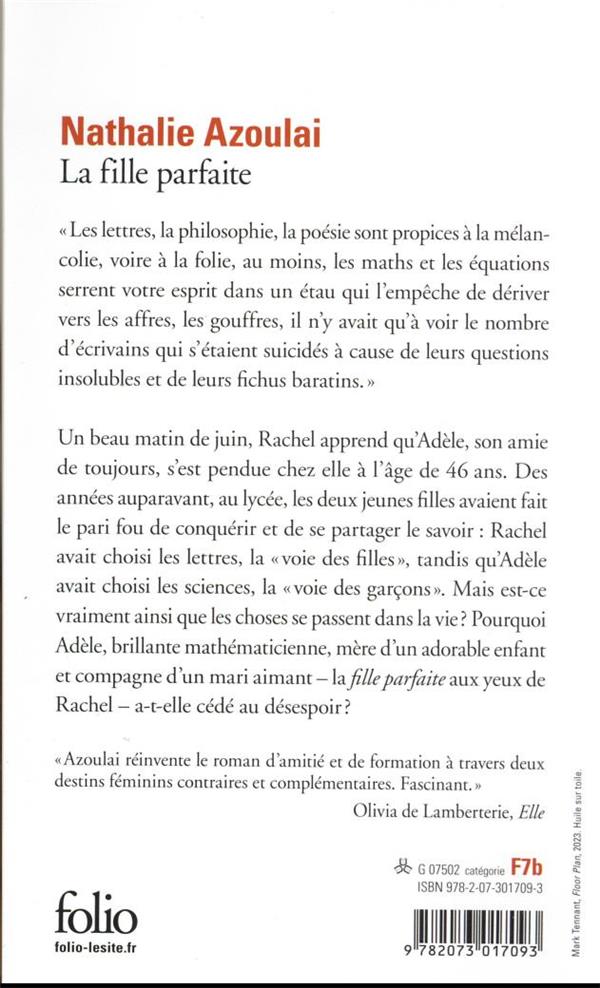Quatrième de couverture de « La fille parfaite »