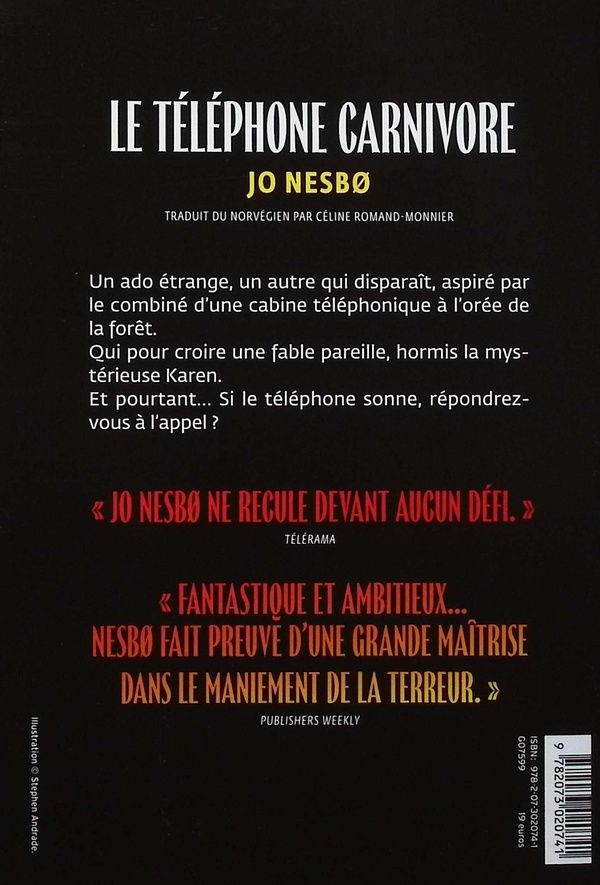 Quatrième de couverture de « Le téléphone carnivore »