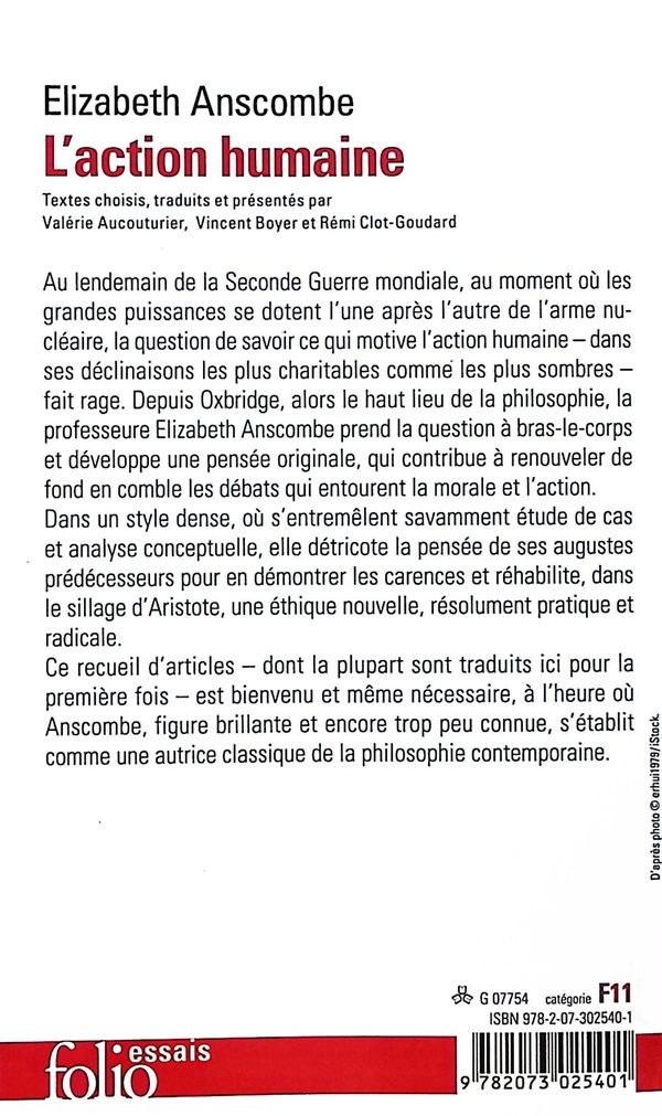 Quatrième de couverture de « L'action humaine »