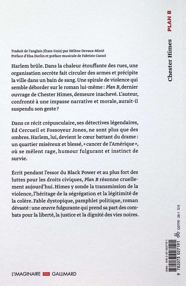 Quatrième de couverture de « Plan B »