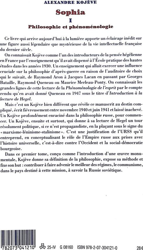 Quatrième de couverture de « Philosophie et phénoménologie »