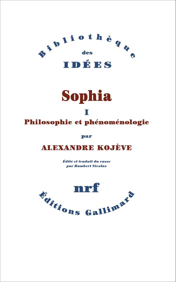 Couverture du livre « Philosophie et phénoménologie » de Alexandre Kojève, librairie Les Contes Infusés à Corte