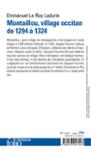 Quatrième de couverture de « Montaillou, village occitan de 1294 à 1324 »