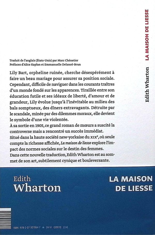 Quatrième de couverture de « La maison de liesse »