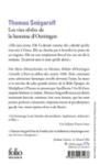 Quatrième de couverture de « Les vies rêvées de la baronne d'Oettingen »