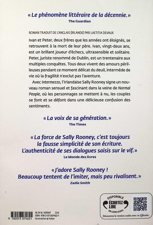Quatrième de couverture de « Intermezzo : roman »
