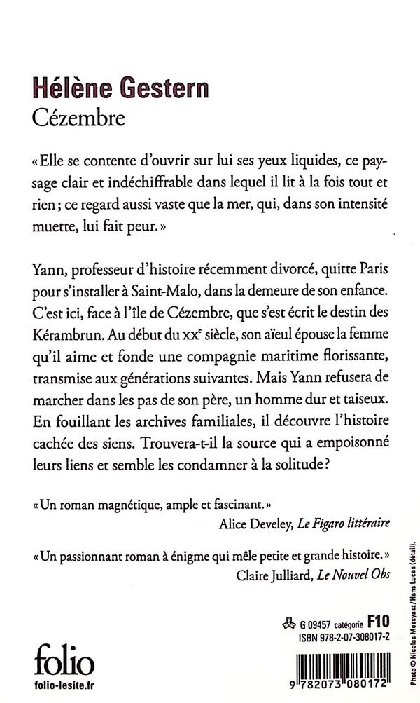 Quatrième de couverture de « Cézembre »