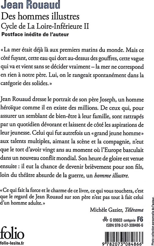 Quatrième de couverture de « Des hommes illustres »