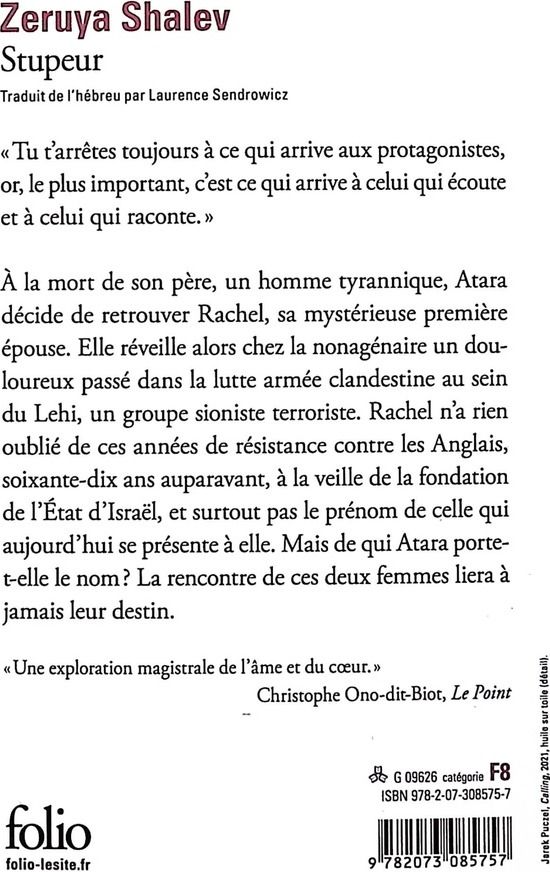 Quatrième de couverture de « Stupeur »