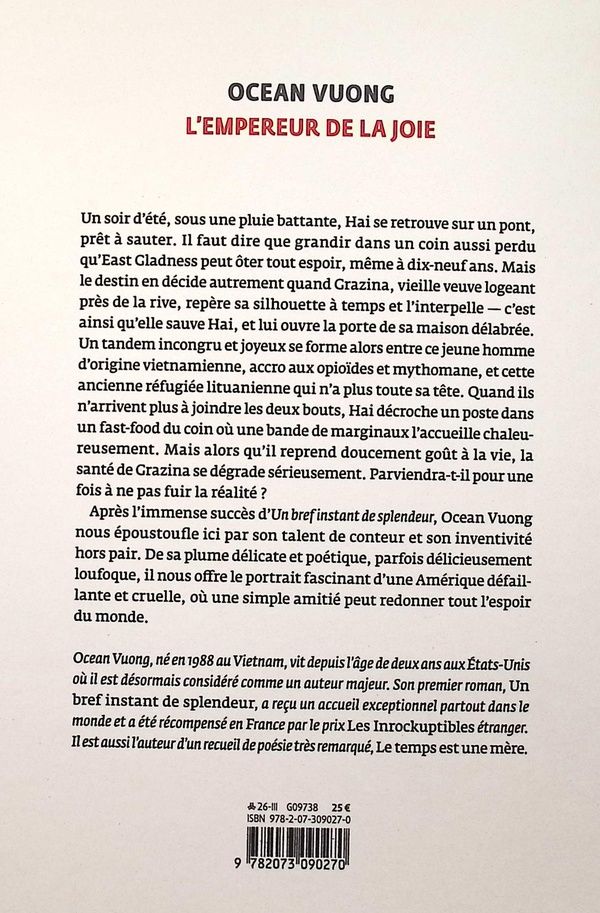 Quatrième de couverture de « L'EMPEREUR DE LA JOIE »