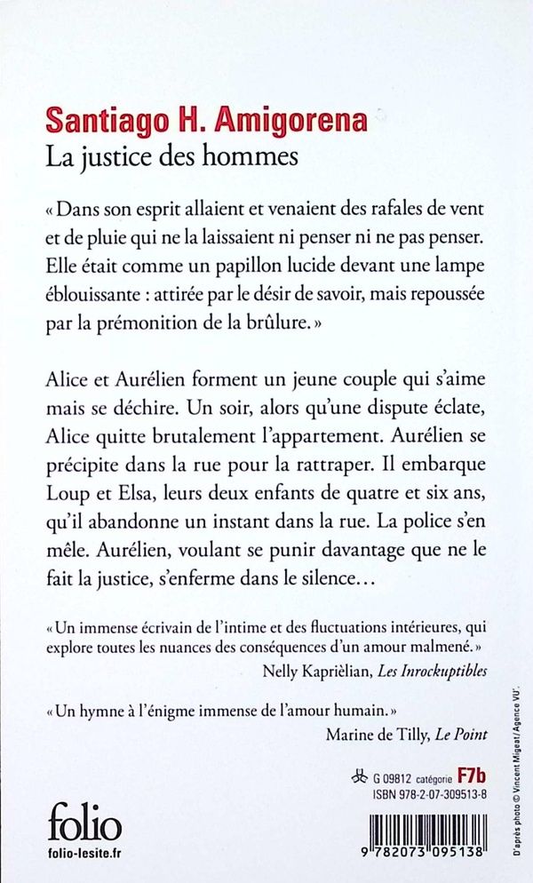 Quatrième de couverture de « La justice des hommes »