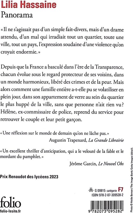 Quatrième de couverture de « PANORAMA »