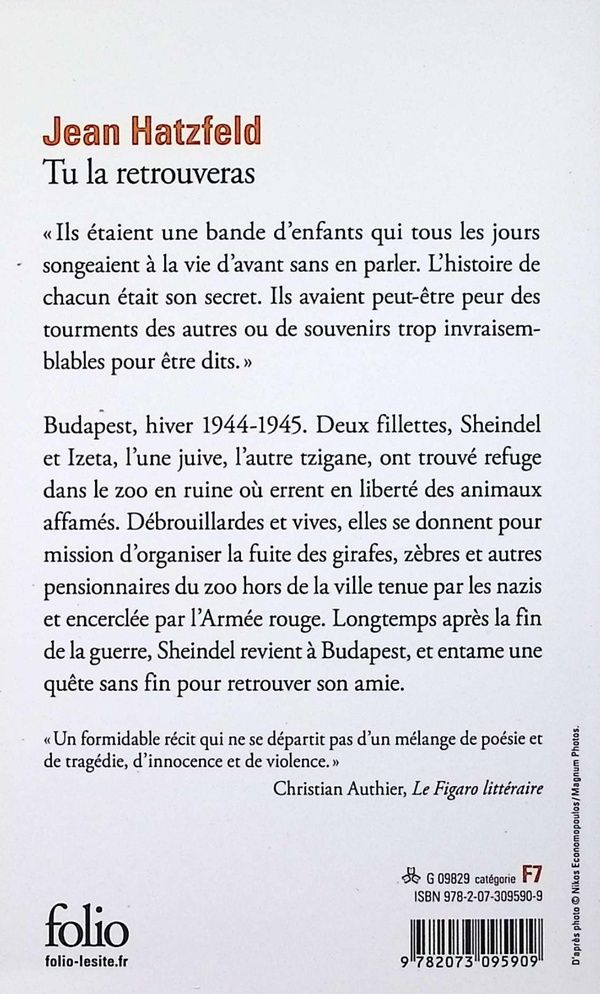 Quatrième de couverture de « Tu la retrouveras »