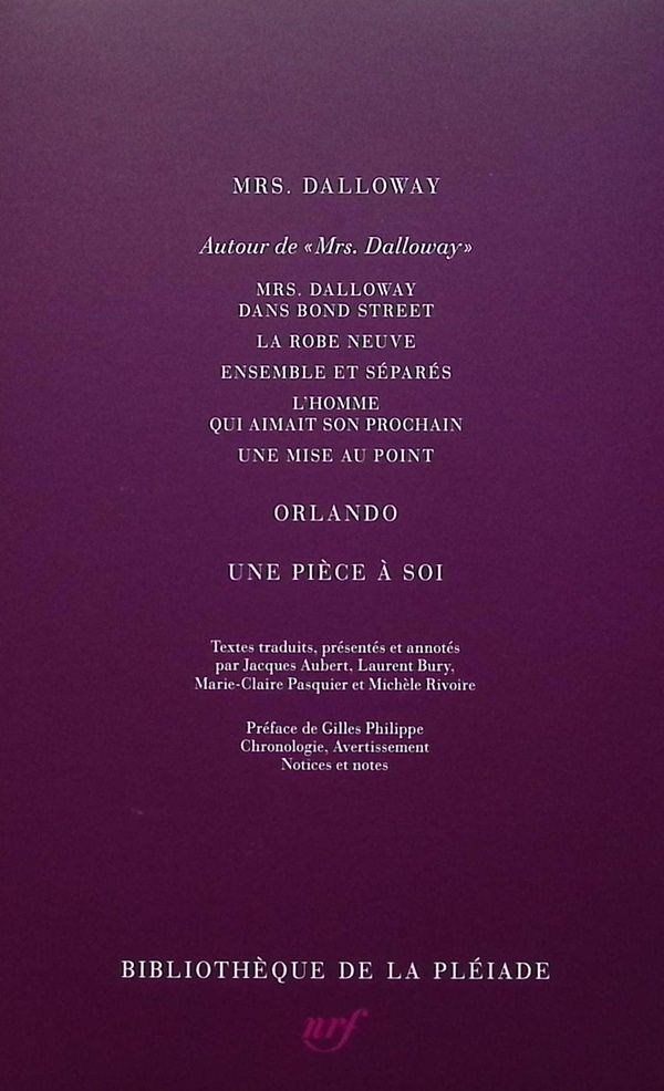 Quatrième de couverture de « Mrs. Dalloway : et autres écrits »