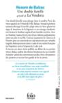 Quatrième de couverture de « LA VENDETTA / UNE DOUBLE FAMILLE »