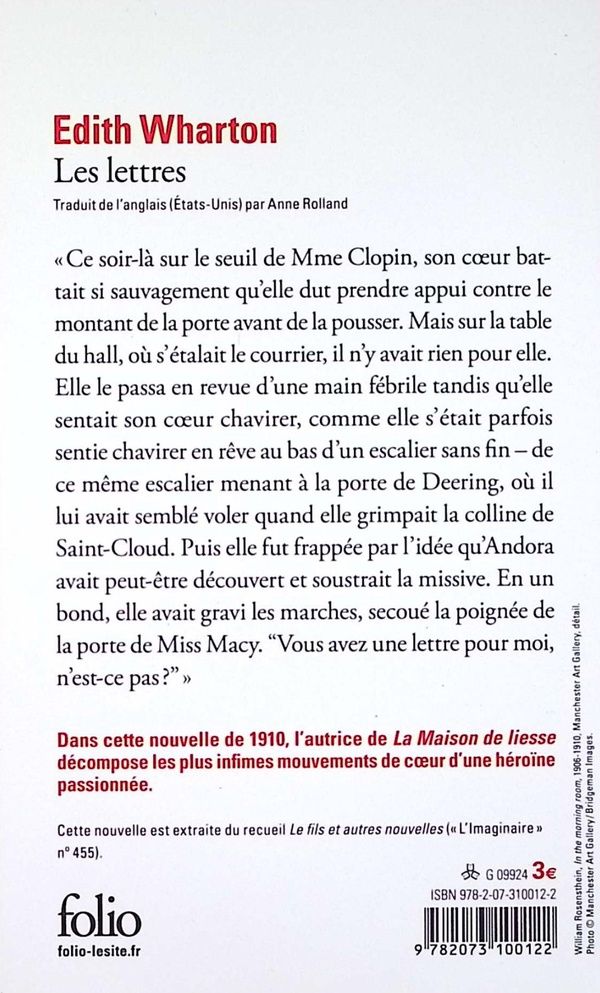 Quatrième de couverture de « Les lettres »
