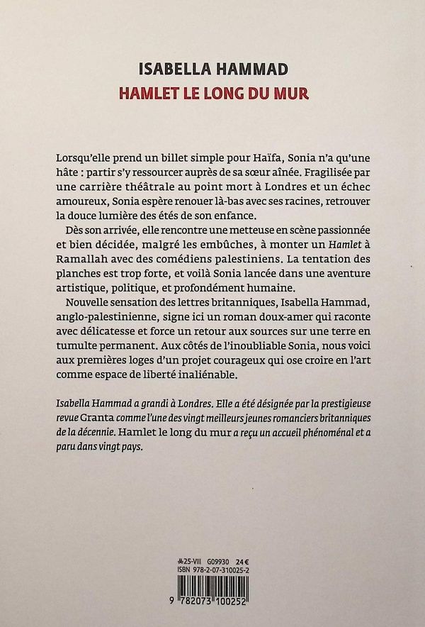 Quatrième de couverture de « Hamlet le long du mur : roman »