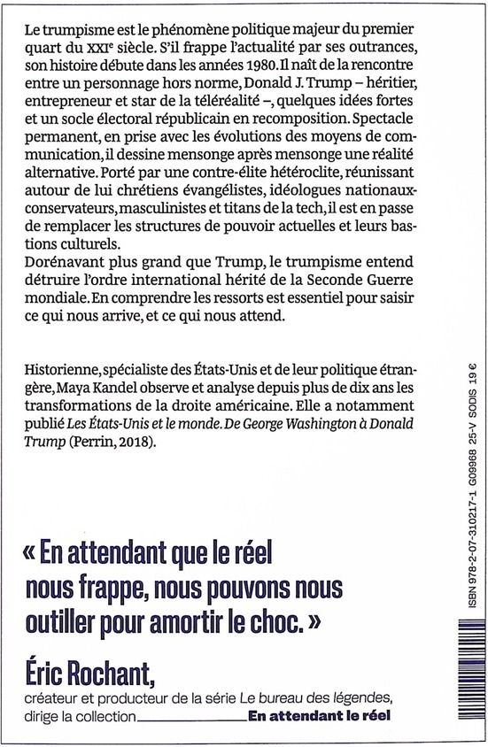 Quatrième de couverture de « Une première histoire du trumpisme »