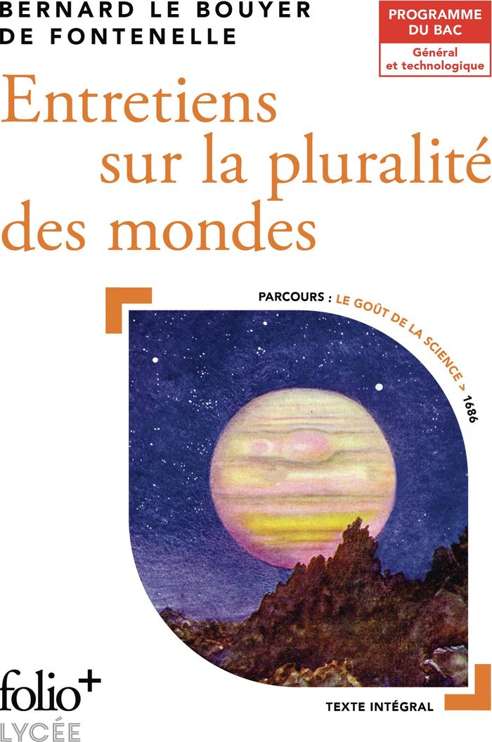 Couverture du livre « Entretiens sur la pluralité des mondes » de Bernard de Fontenelle, librairie Les Contes Infusés à Corte