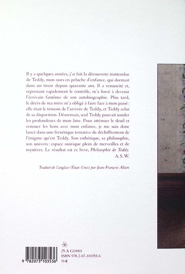 Quatrième de couverture de « Philosophie de Teddy : récit »