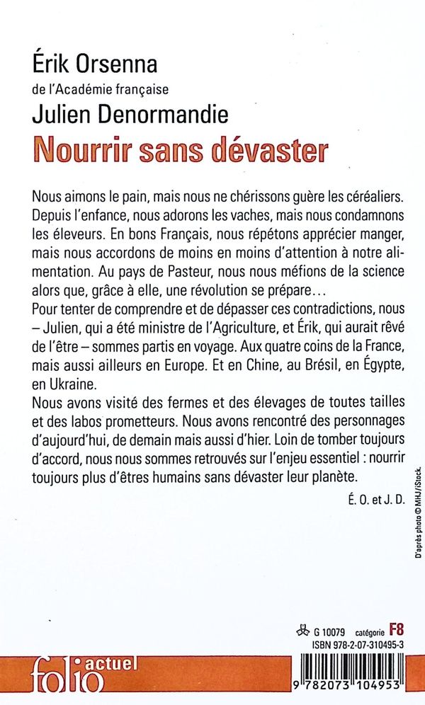 Quatrième de couverture de « Nourrir sans dévaster »