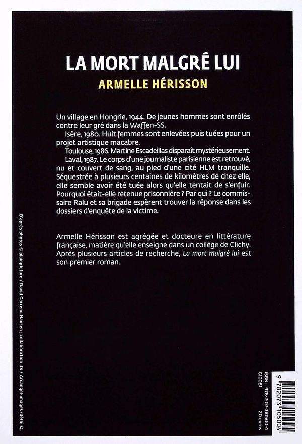 Quatrième de couverture de « La mort malgré lui »